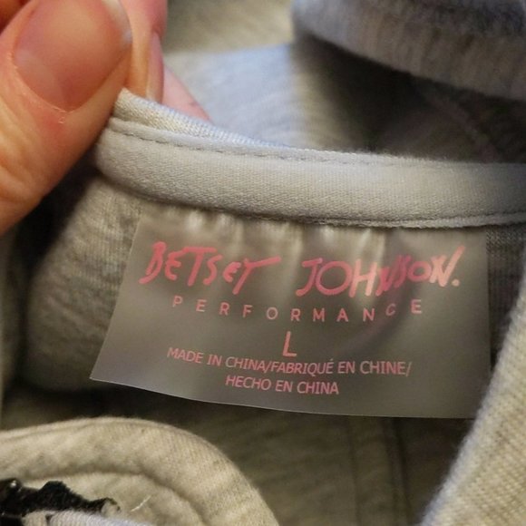 Betsey Johnson Performance Gray Asymmetric Scuba Hoodie - Picture 3 of 4